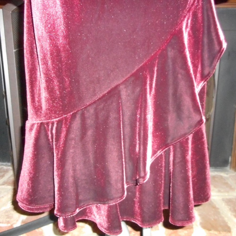 NWT Ralph Lauren burgundy velvet dress, 4 - Picture 6 of 13
